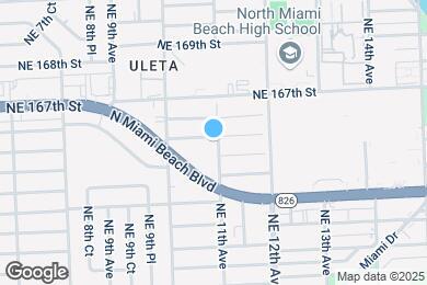 Map image of the property - 16530 NE 11th Ave