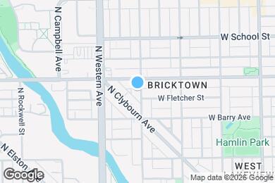 Map image of the property - 3140 N Oakley Ave