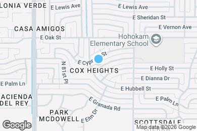 Map image of the property - 8252 E Monte Vista Rd