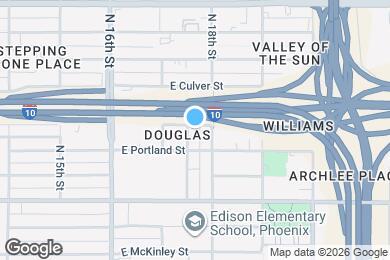 Map image of the property - 1731 E Moreland St