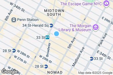 Map image of the property - 42 W 33rd St
