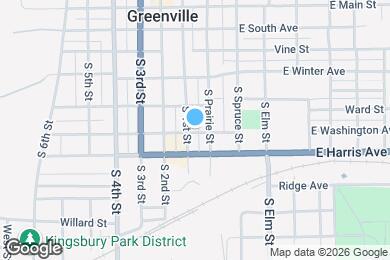 Map image of the property - 101 E Washington Ave