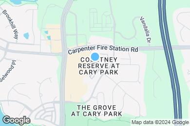 Map image of the property - The Reserve at Cary Park