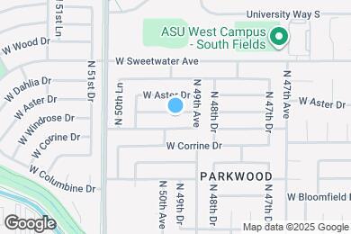 Map image of the property - 4923 W Rosewood Dr