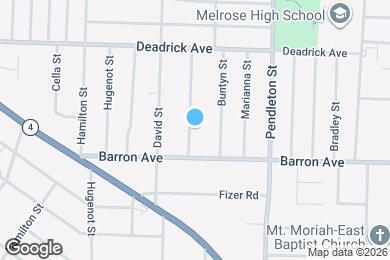 Map image of the property - 1590 Baltimore St