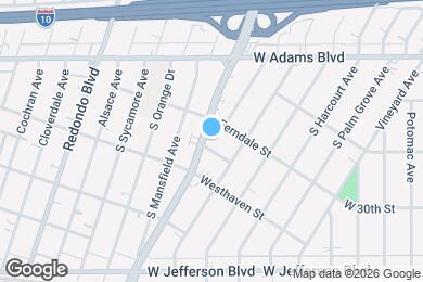 Map image of the property - 2716 S La Brea