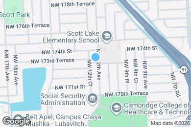 Map image of the property - 17300 NW 12th Ave