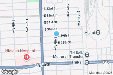 Map image of the property - 2881 E 9th Ave