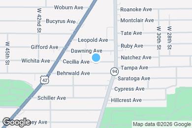 Map image of the property - 3617 Cecilia Ave