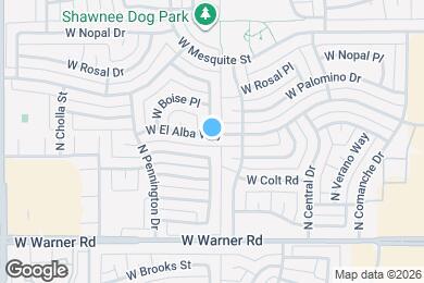 Map image of the property - 1509 W El Alba Way