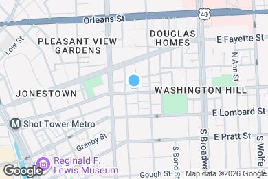 Map image of the property - 1416 E Baltimore St