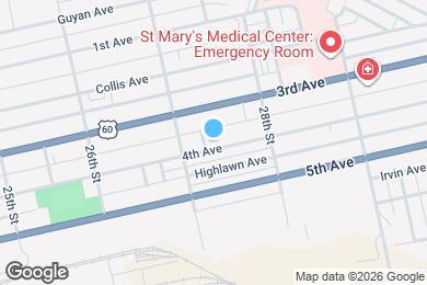 Map image of the property - 2736 4th Ave