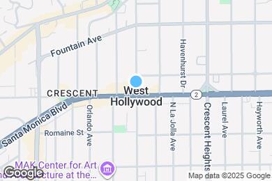 Map image of the property - 1119 N Sweetzer Ave