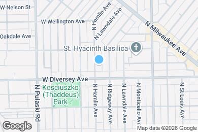 Map image of the property - 2825 N Hamlin Ave