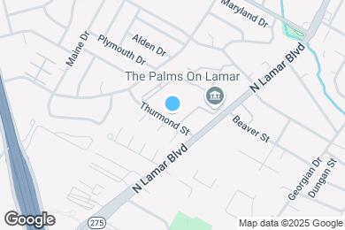 Map image of the property - The Palms on Lamar