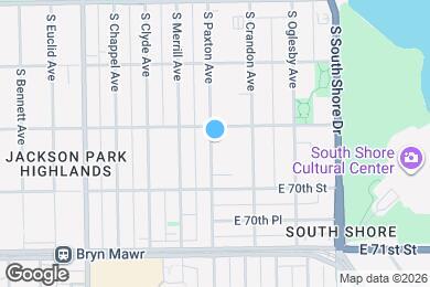 Map image of the property - 6913 S Paxton Ave