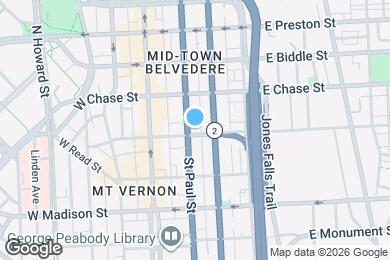 Map image of the property - 1001 St Paul St