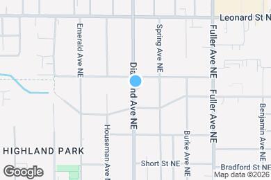 Map image of the property - 1004 Diamond Ave NE