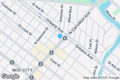 Map image of the property - 633 N Carrollton Ave