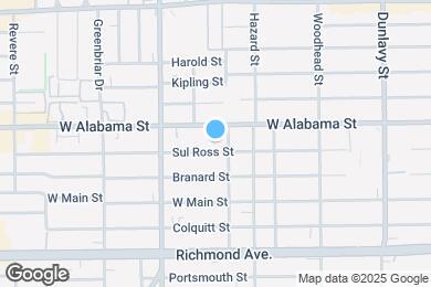 Map image of the property - Sul Ross Apartments