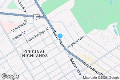 Map image of the property - 943 Baxter Ave
