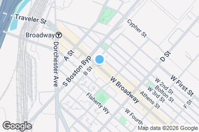Map image of the property - 160 W Broadway