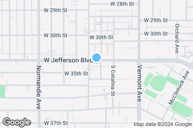 Map image of the property - Jefferson Flats Student Living in Los Angeles