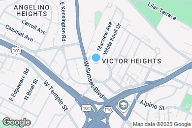 Map image of the property - 1115 W Sunset Blvd