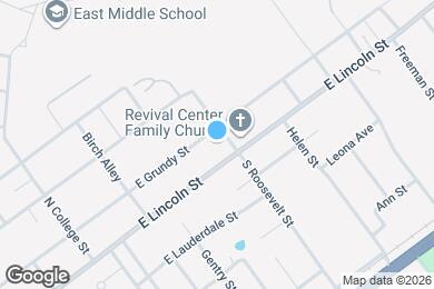 Map image of the property - 107 N Roosevelt St