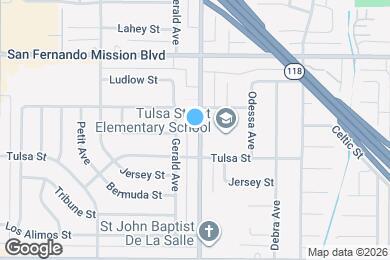 Map image of the property - 10931 Hayvenhurst Ave