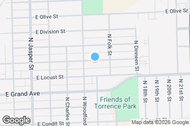 Map image of the property - 1553 E Hickory St