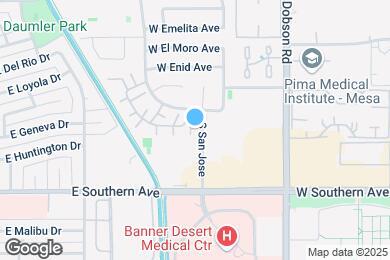 Map image of the property - 1052 S San Jose