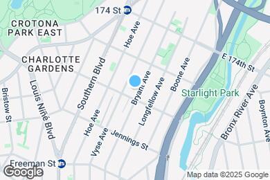Map image of the property - 1527 Bryant Avenue