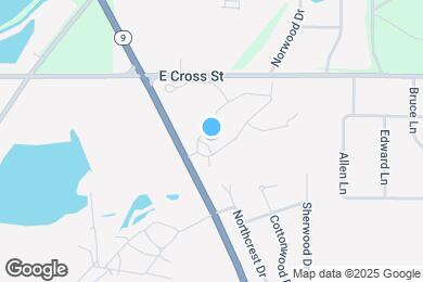 Map image of the property - Cross Lakes Apartments