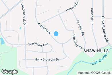 Map image of the property - 621 Ashburn Ln