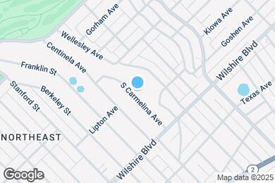 Map image of the property - 1032 S Carmelina Ave
