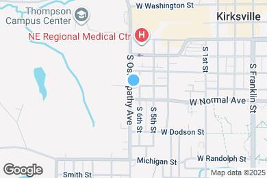 Map image of the property - 601 S Osteopathy Ave