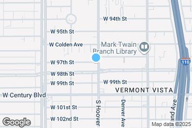 Map image of the property - 9701 S Hoover St