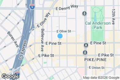 Map image of the property - Renovated Studio in Capitol Hill with Rooftop City Views!!!!