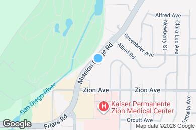 Map image of the property - 6675 Mission Gorge Rd