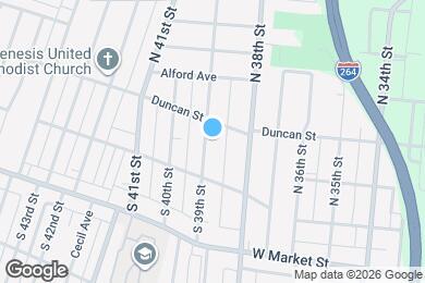 Map image of the property - 125 N 39th St