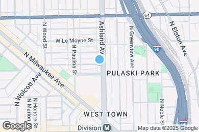 Map image of the property - 1414 North Ashland Avenue