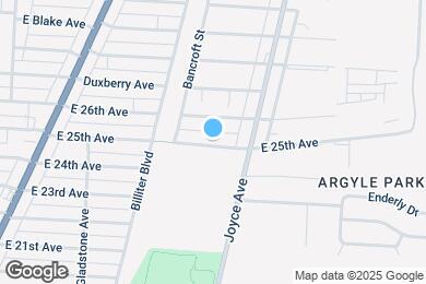 Map image of the property - 1636 E 25th Ave