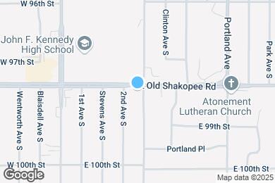 Map image of the property - 215 E Old Shakopee Rd
