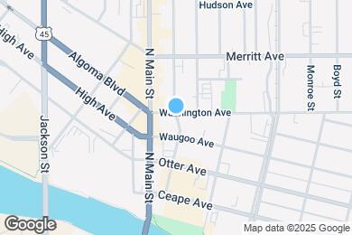 Map image of the property - 105 Washington Ave