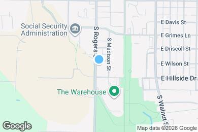 Map image of the property - 1405 S Rogers St