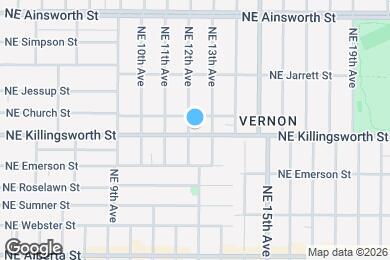 Map image of the property - 1205 NE Killingsworth St