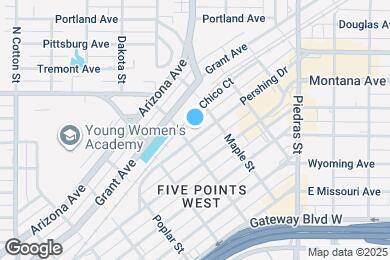 Map image of the property - 2611 Pershing Dr
