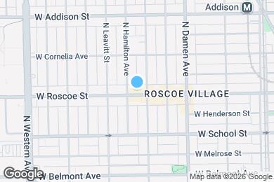 Map image of the property - 2112 W Roscoe St