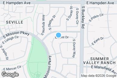 Map image of the property - 16766 E Kent Dr